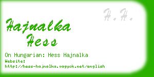 hajnalka hess business card